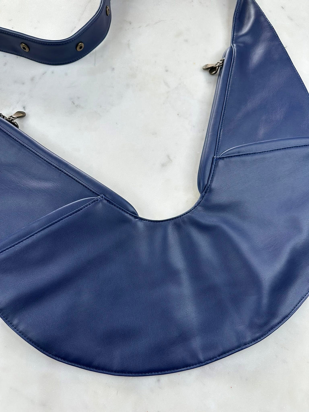 Blue Blaze Faux Leather Sash Bag
