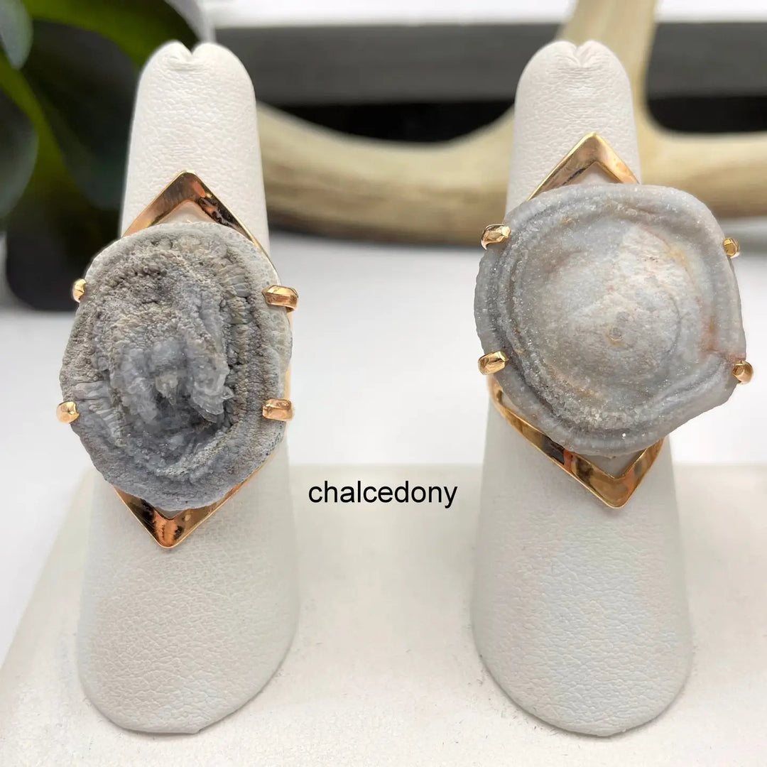 Crystal Rose Druzy Ring