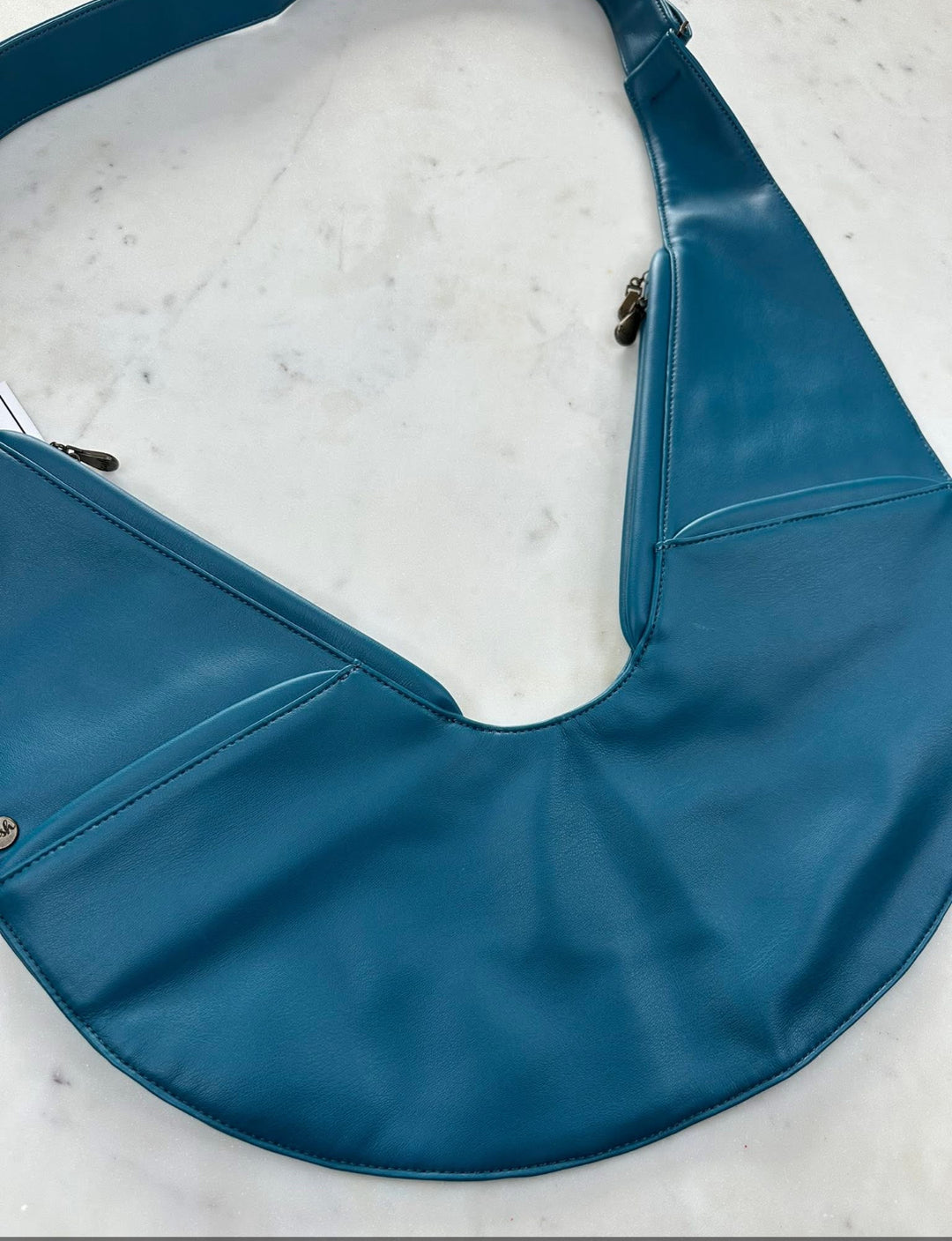 Peacock Proud Faux Leather Sash Bag