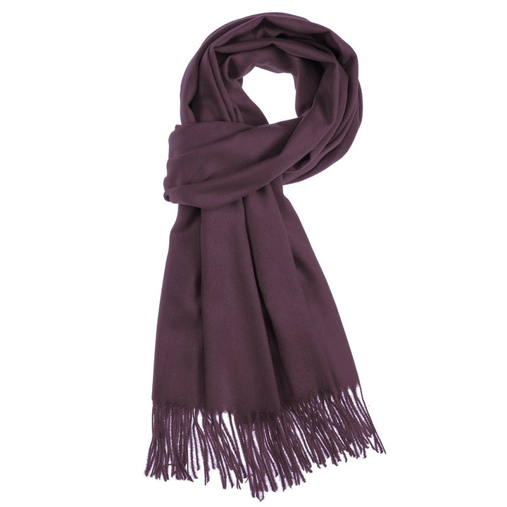 Purple Gray Cashmere Shawl Scarf