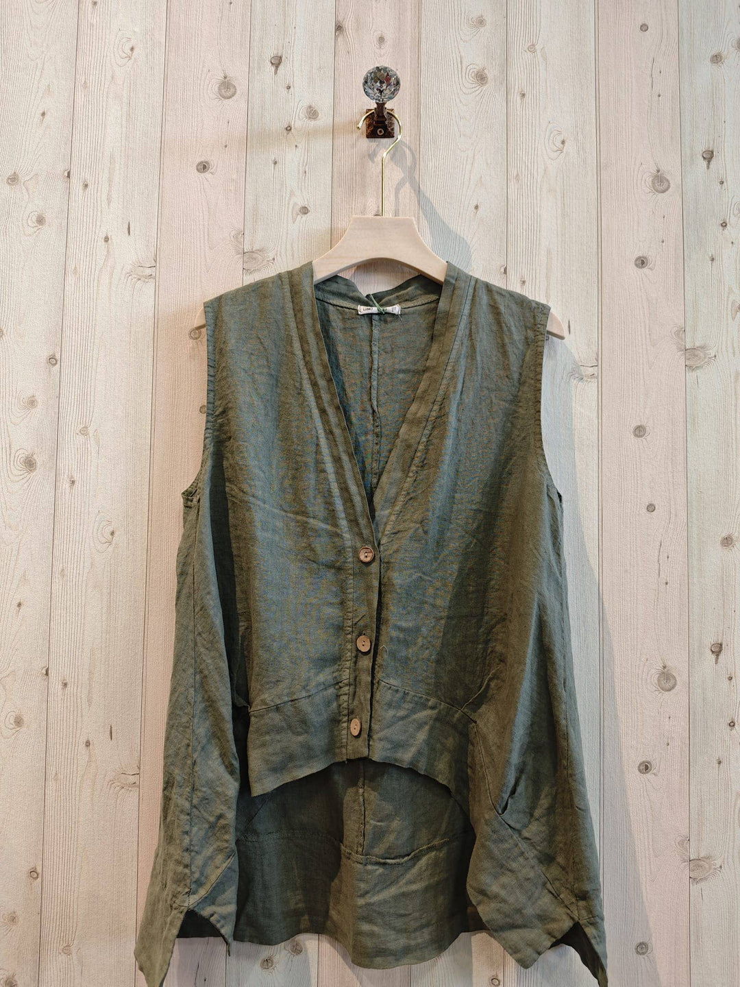 Sleeveless Linen Blouse