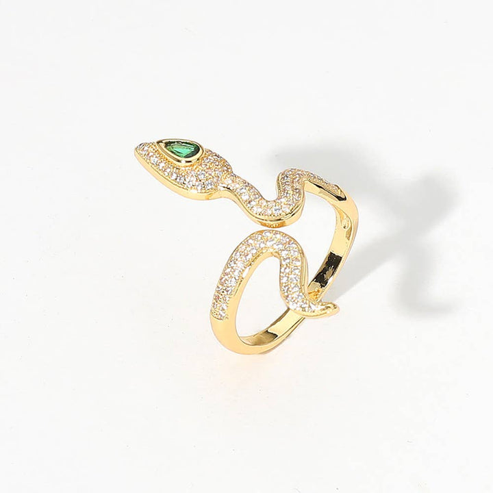 CZ Stone Snake Ring