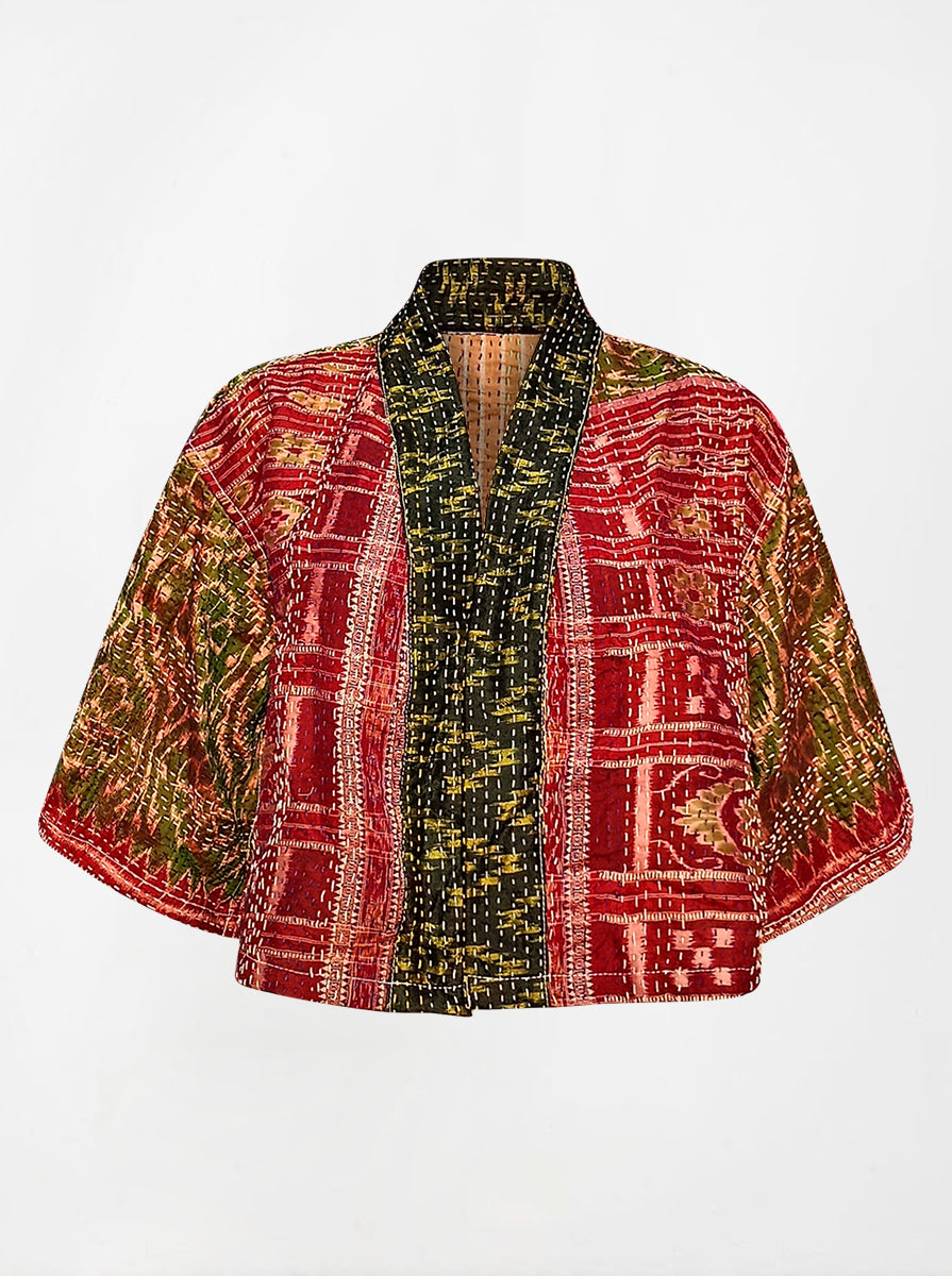 Kantha Silk Bolero- Poonam