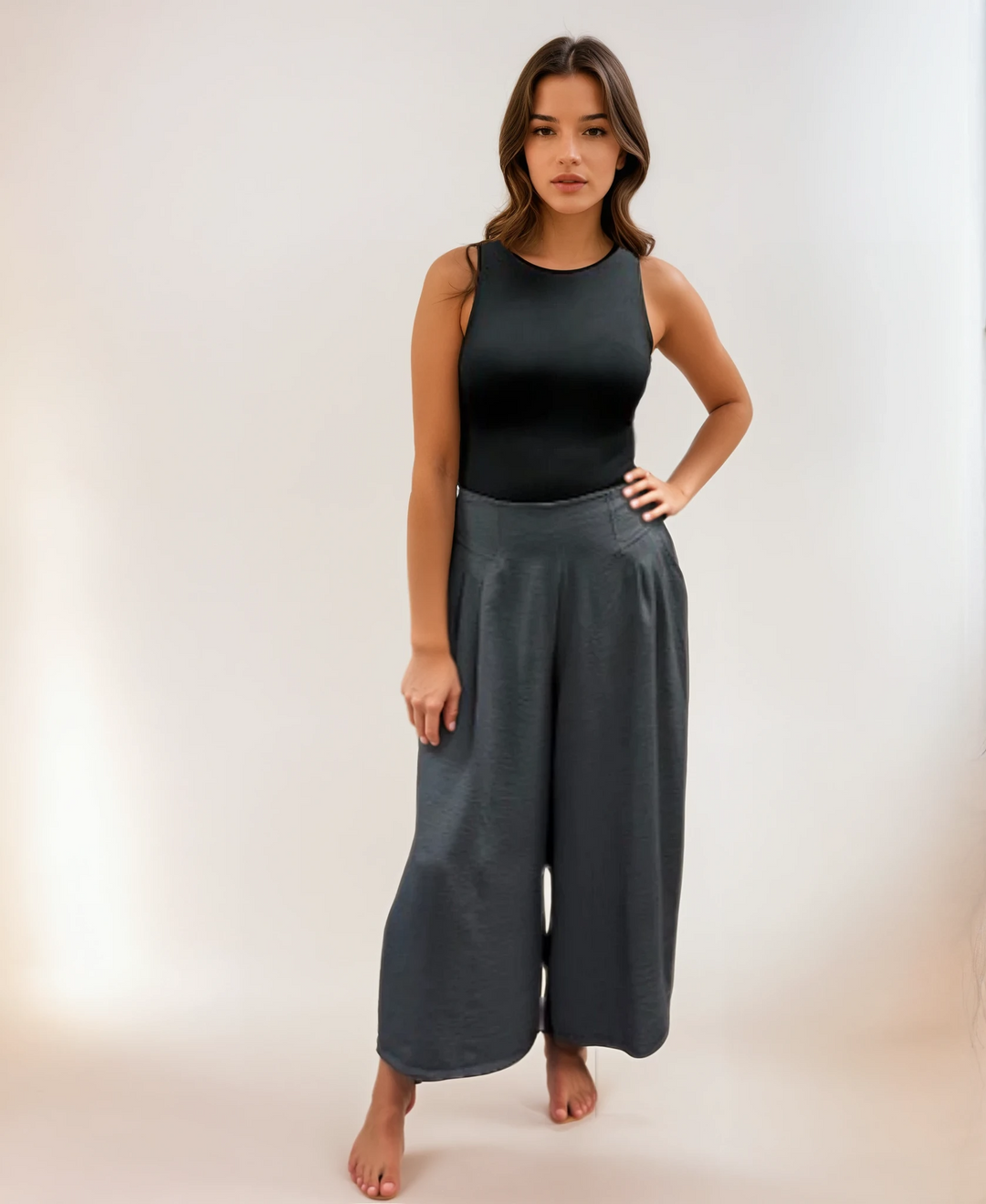 REMA Airflow Culotte Pants-Charcoal
