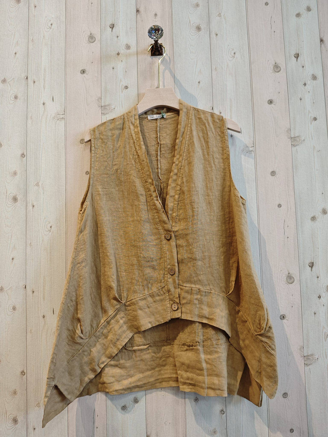 Sleeveless Linen Blouse