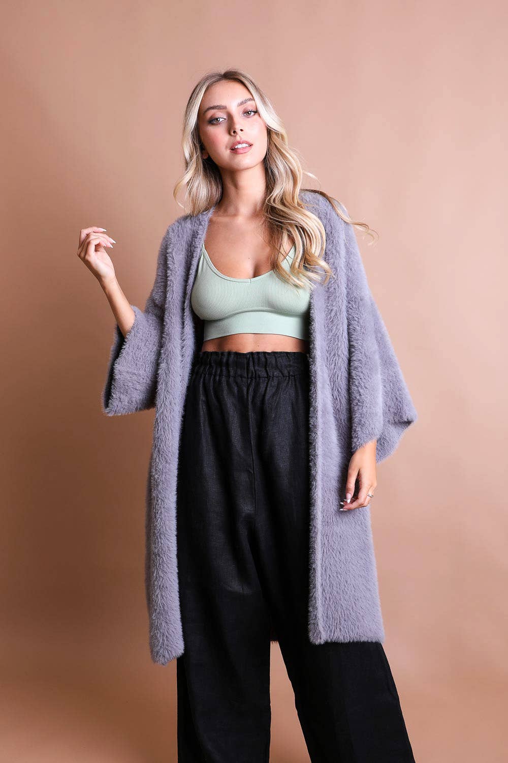 Luxe Winter Faux Mohair Knit Cardigan - Winter 2026 🧡