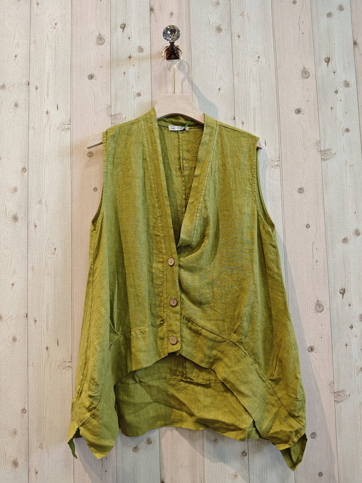 Sleeveless Linen Blouse