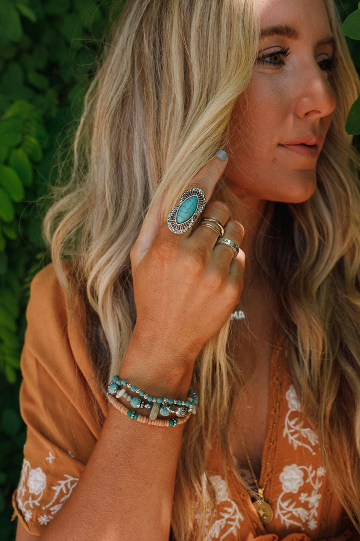 Go West Turquoise Ring - Silver