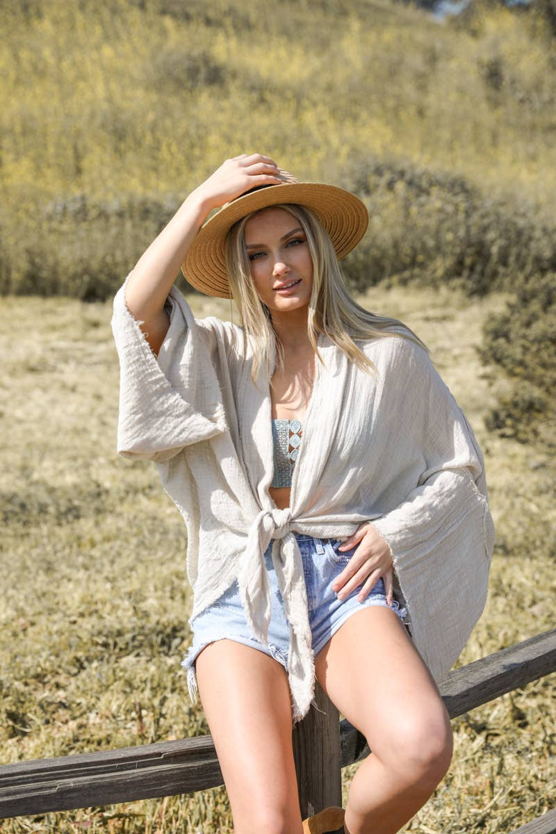 Flounce Sleeve Kimono
