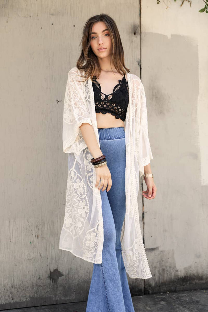 Mesh Lace Kimono