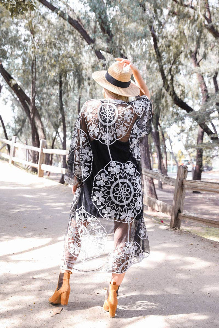 Mesh Lace Kimono