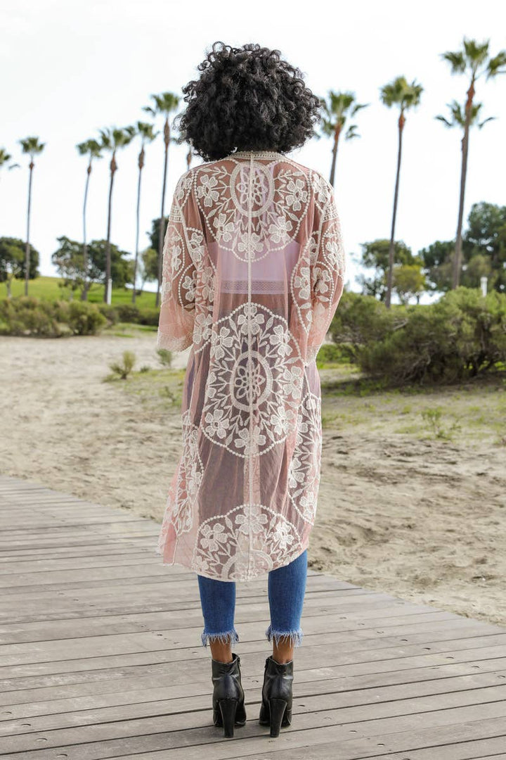 Mesh Lace Kimono