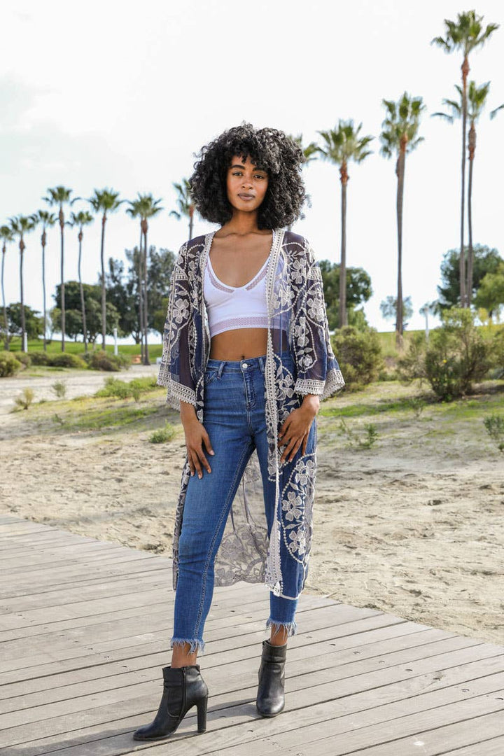 Mesh Lace Kimono