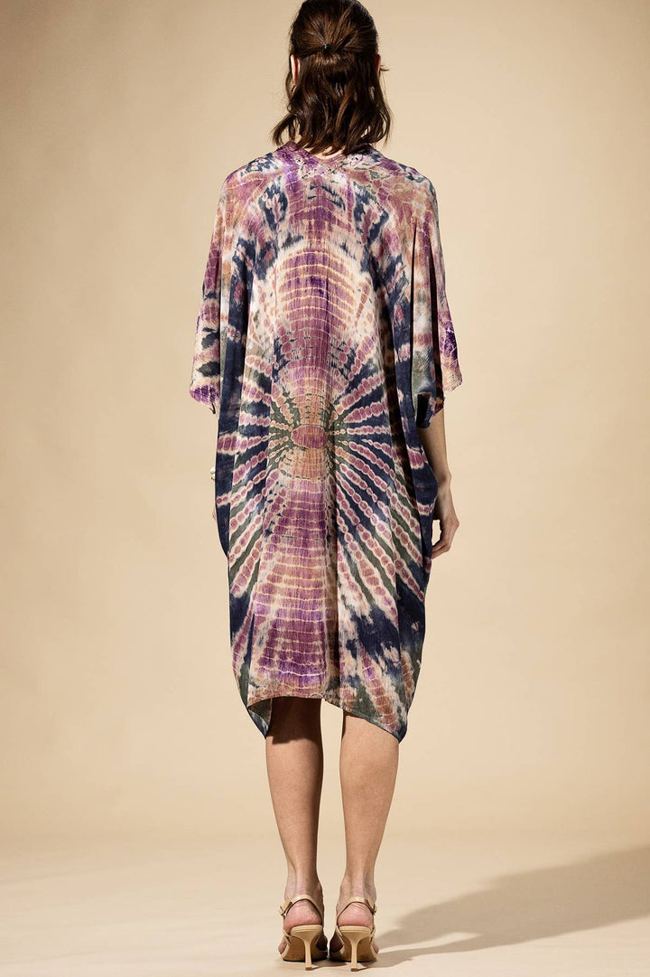 Midnight Moss Tie-Dye Kimono