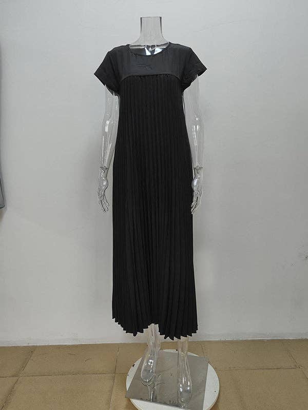 A-Line High Waisted Pleated Dresses
