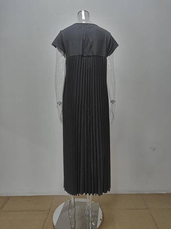 A-Line High Waisted Pleated Dresses