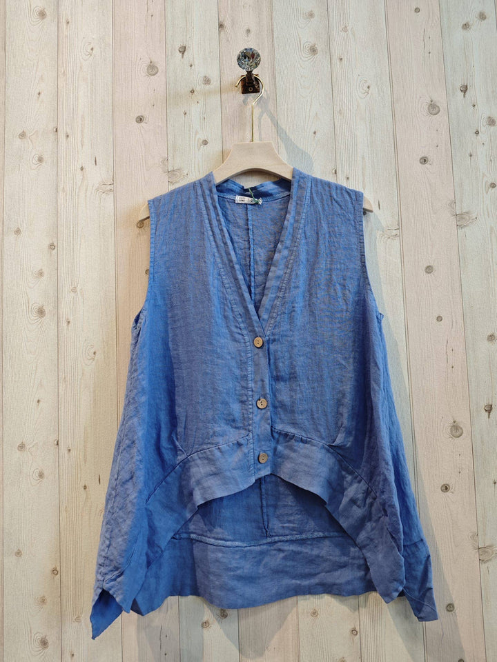 Sleeveless Linen Blouse