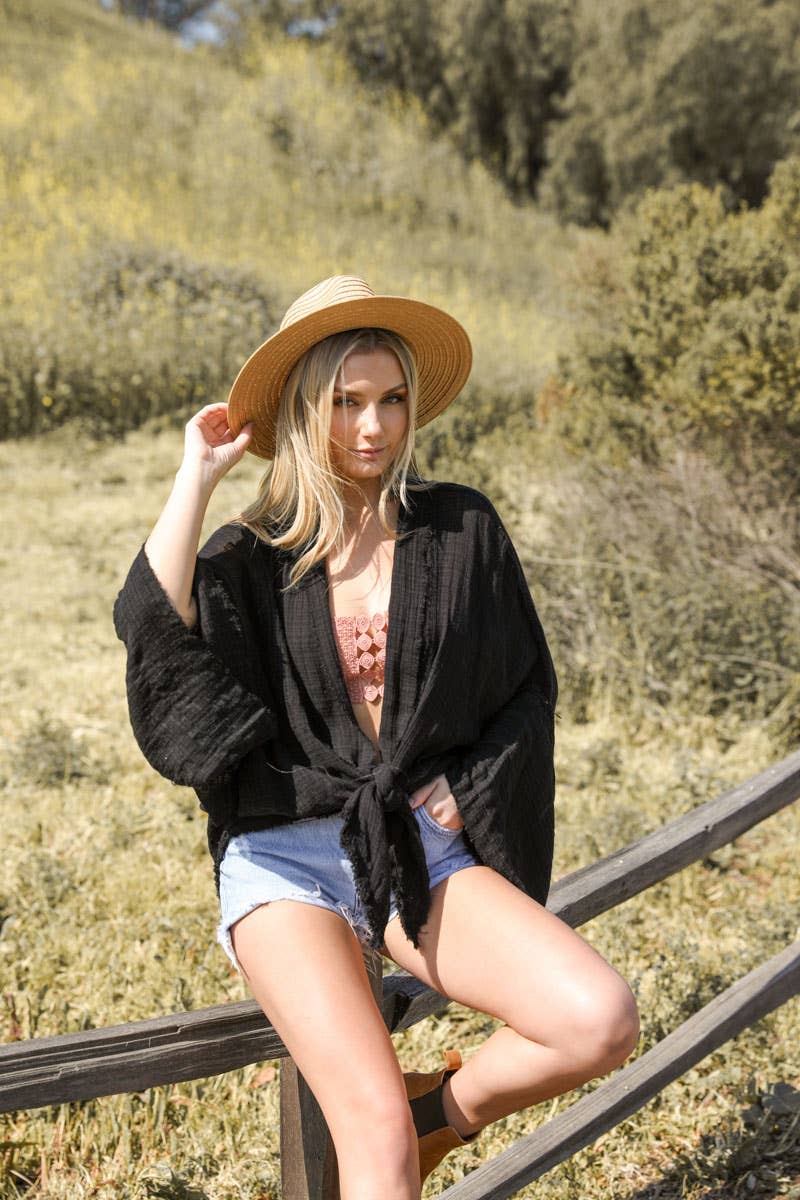 Flounce Sleeve Kimono