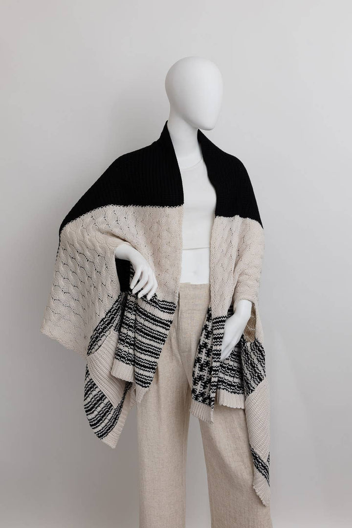 Two Tone Striped Wrap