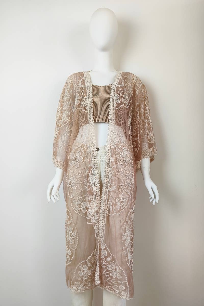 Mesh Lace Kimono