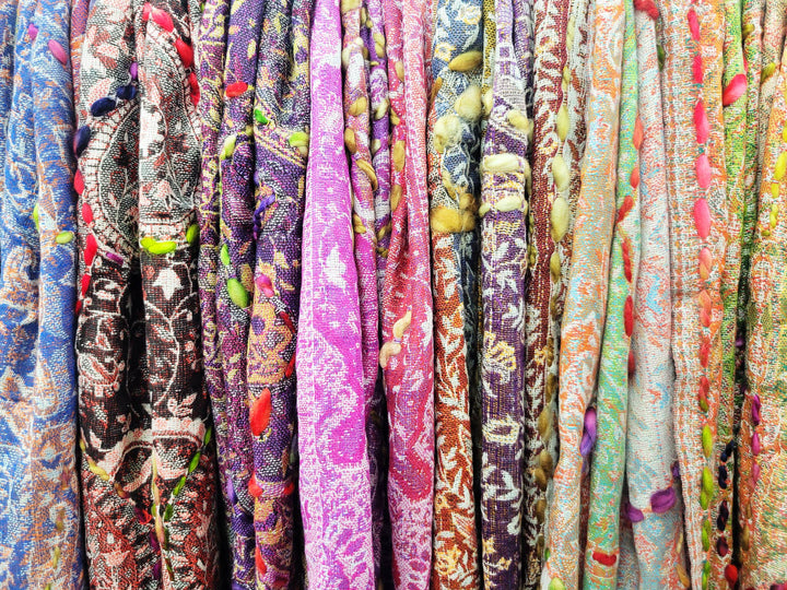 Amanda Thick Embroidered Scarf (Assorted Jewel Tones)