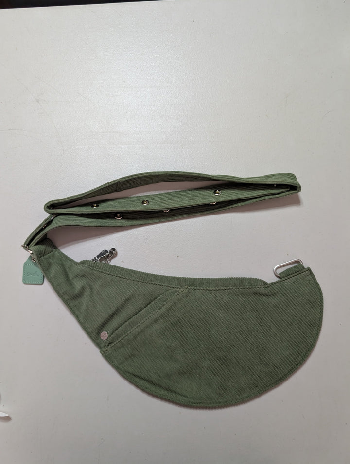 Smoky Sage Corduroy Half Sash Bag