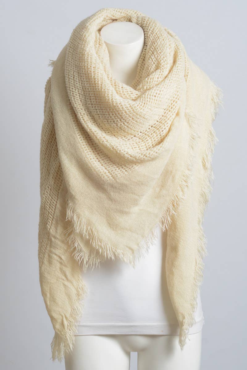 🍂 Cozy Chic: Open Weave Square Scarf in 5 Colors!