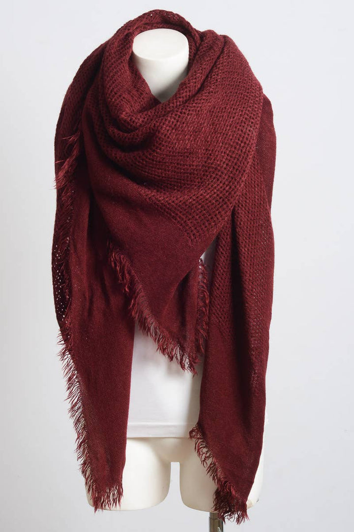 🍂 Cozy Chic: Open Weave Square Scarf in 5 Colors!