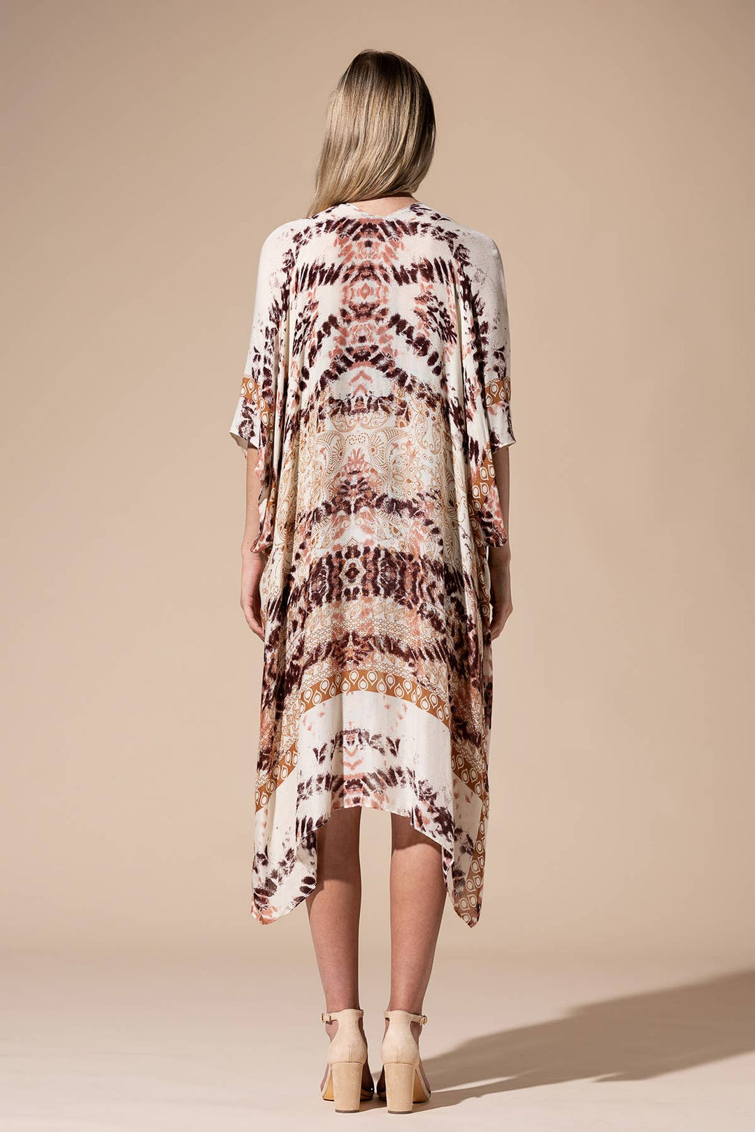 Tie-Dye Geometric Kimono