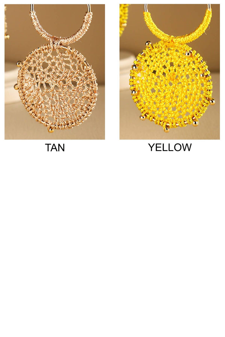 Knitted Round Earrings