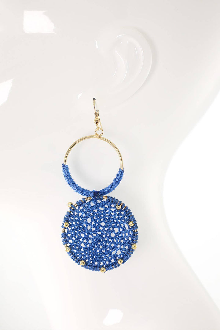 Knitted Round Earrings