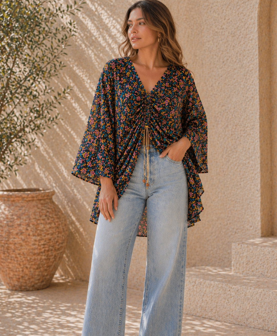 Halo Women's Top – Midnight Meadow