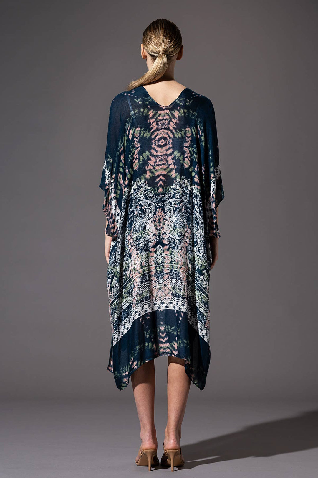 Tie-Dye Geometric Kimono