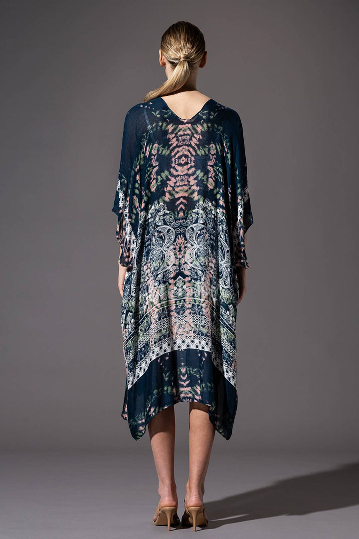 Tie-Dye Geometric Kimono