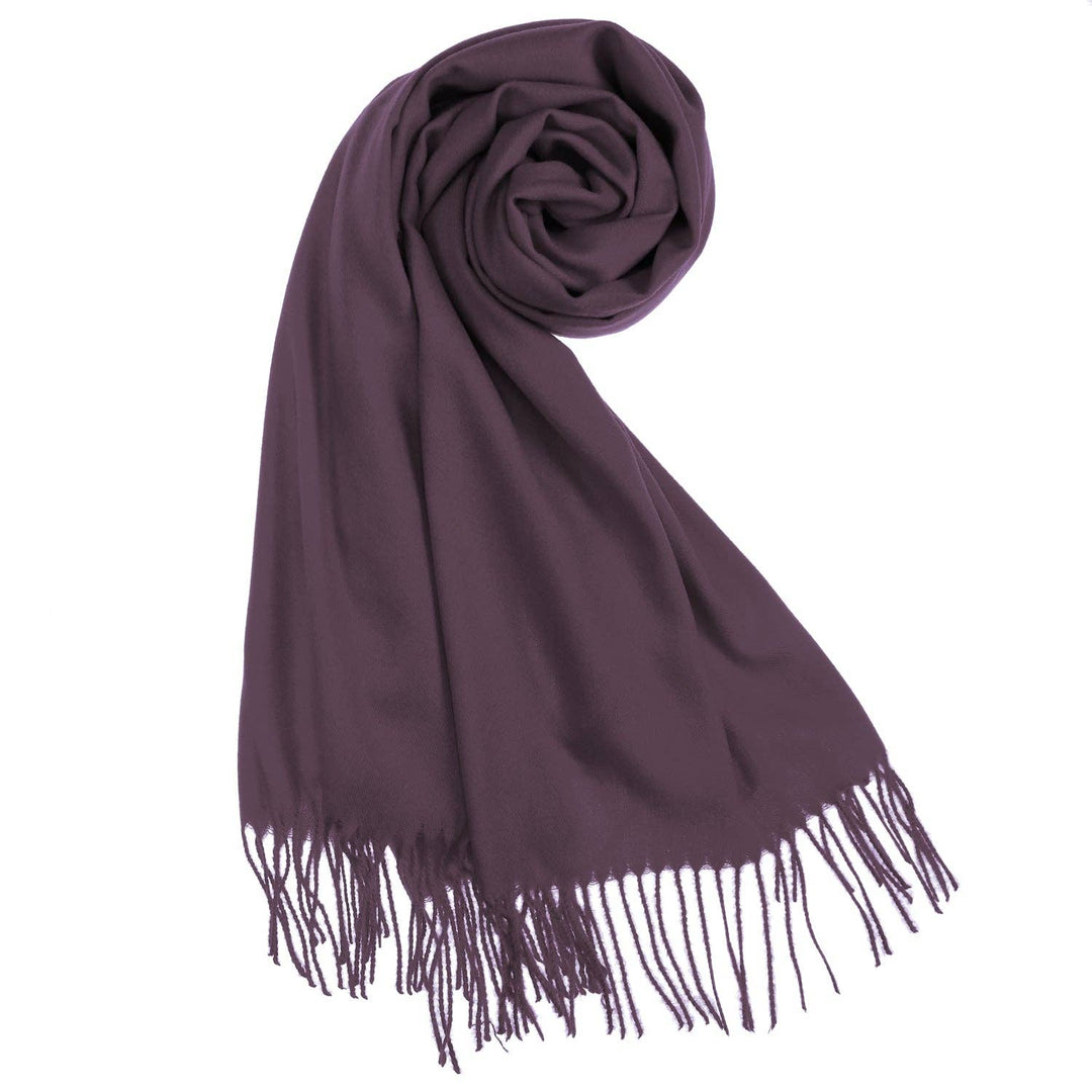 Purple Gray Cashmere Shawl Scarf