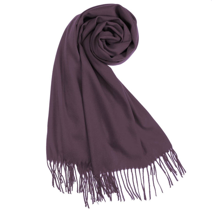 Purple Gray Cashmere Shawl Scarf