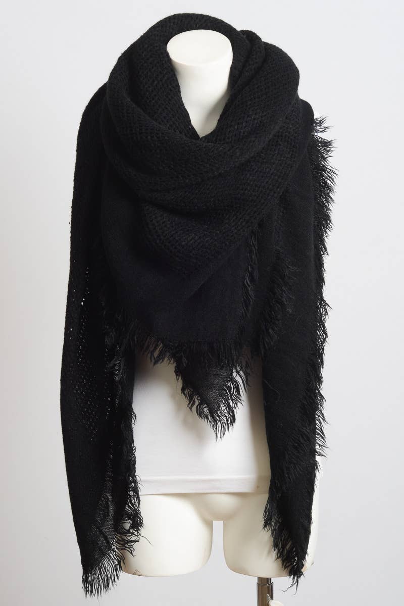 🍂 Cozy Chic: Open Weave Square Scarf in 5 Colors!