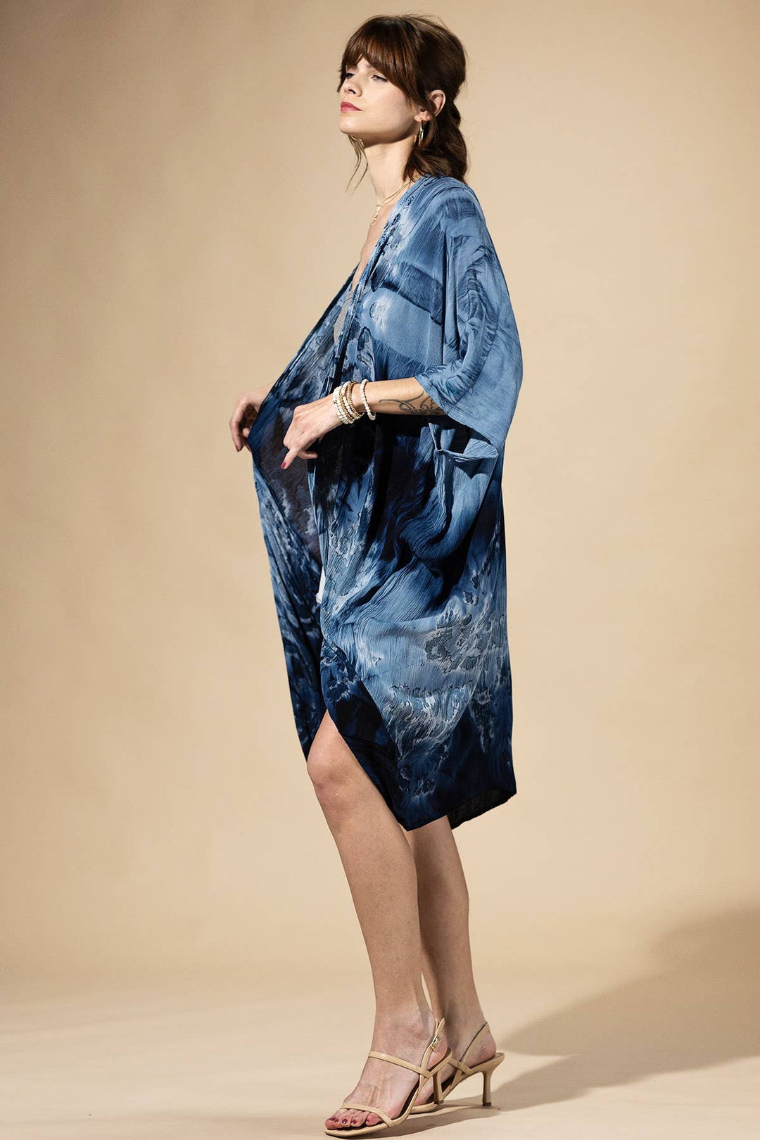 Indigo Tie Dye Kimono