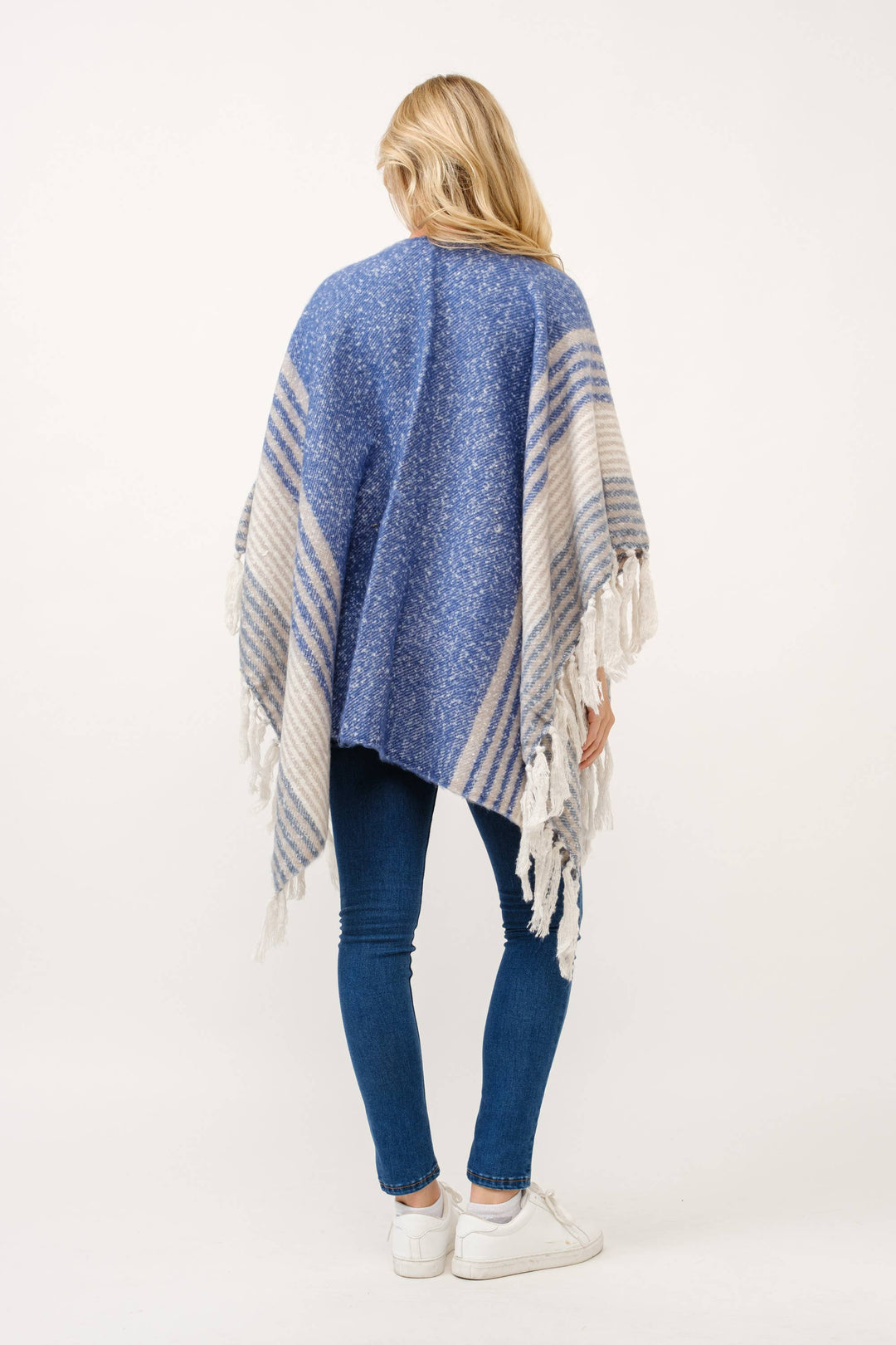 Ana Striped Tassel Wrap