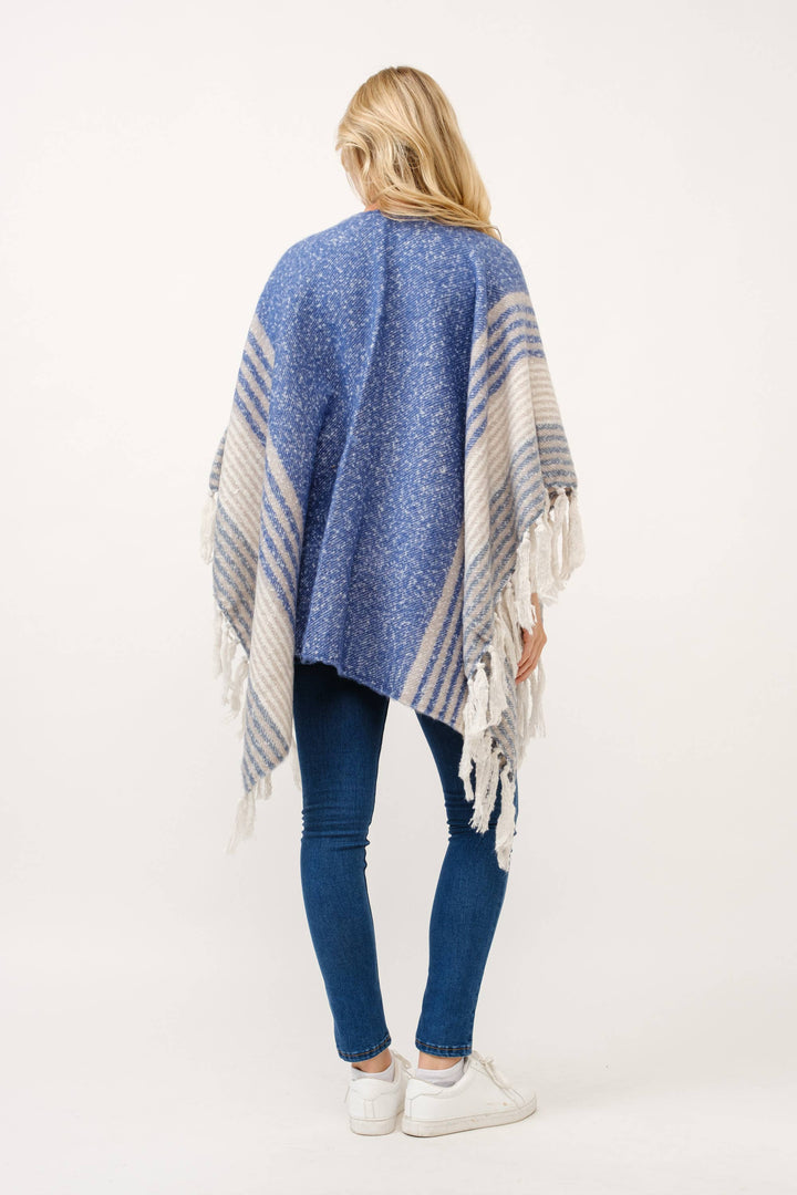 Ana Striped Tassel Wrap