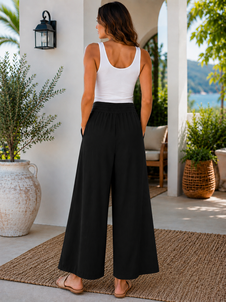 Catalina Women's Wide Leg Pants – Black