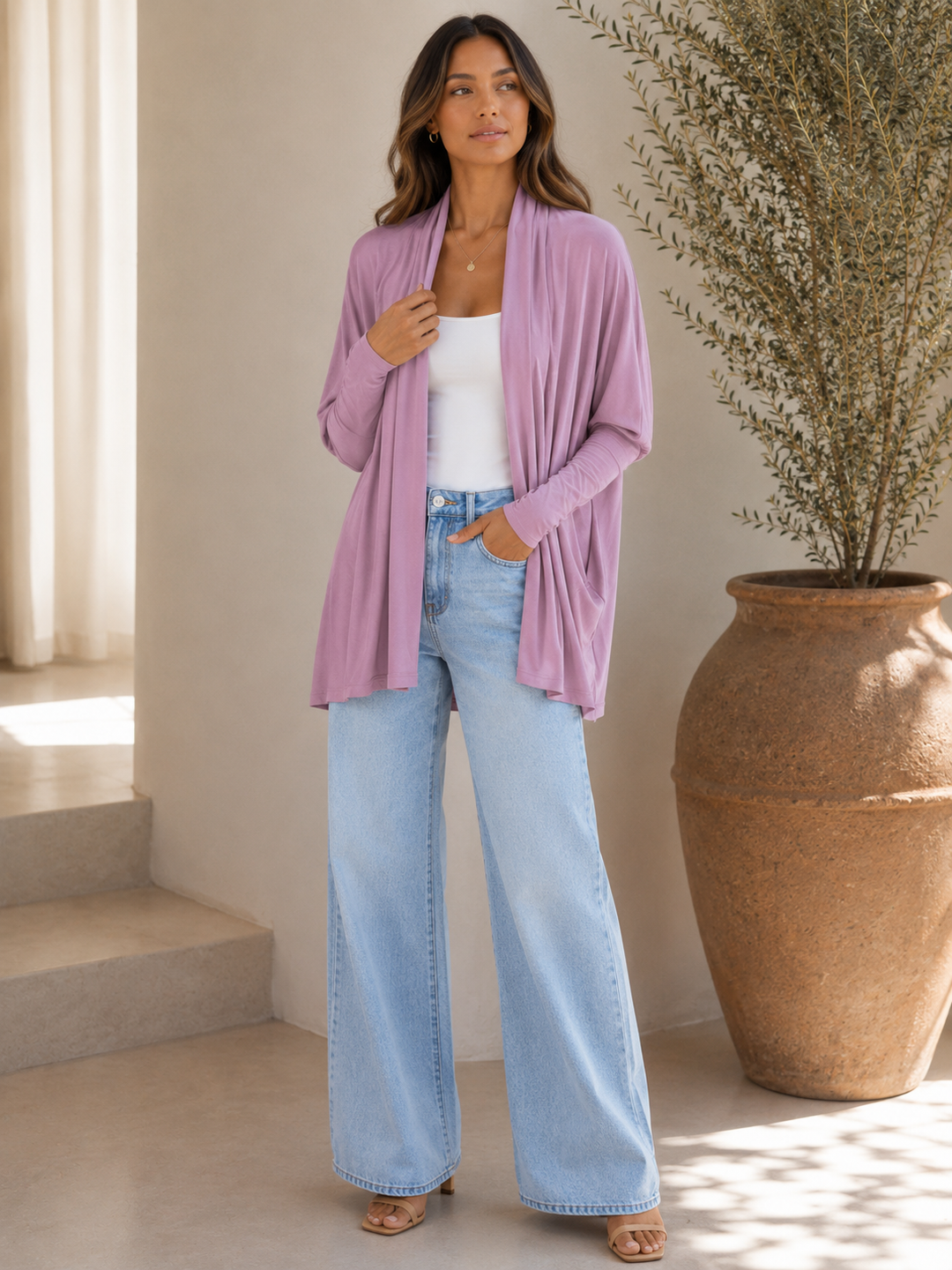 Paloma Knit Cardigan – Moon Orchid