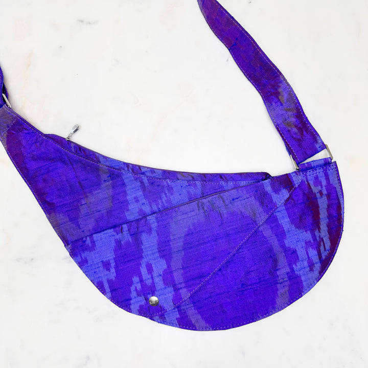 Cheri Silk Ikat Half Sash Bag w/ Leather (pre-order)