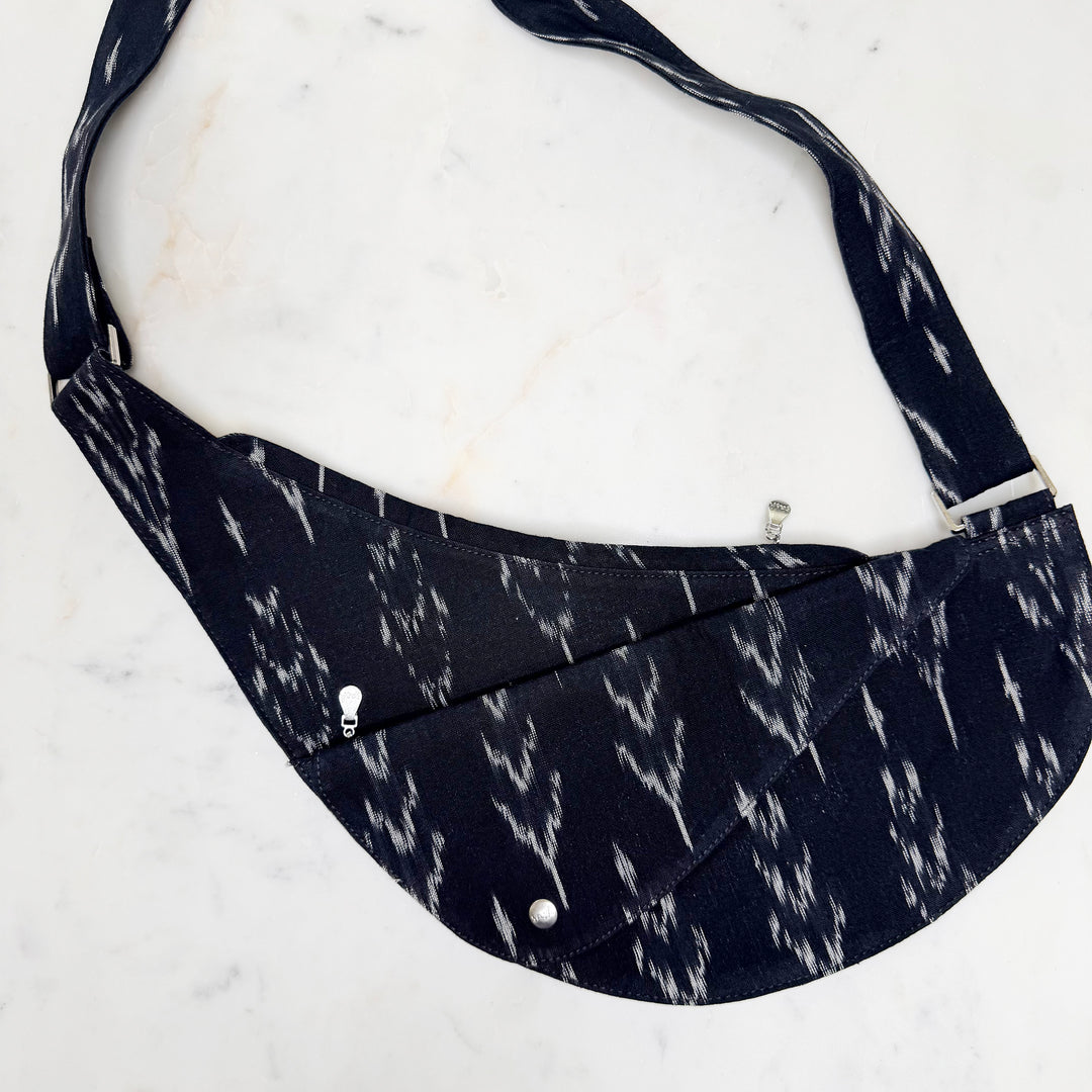 Harriet Cotton Ikat Half Sash Bag w/ Cloth (pre-order)