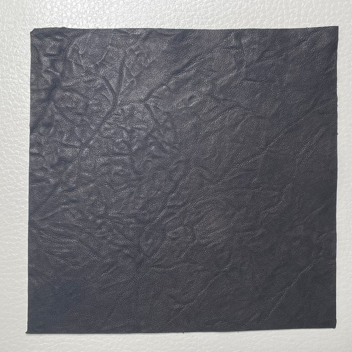 Crinkled Black Leather Half Sash Bag