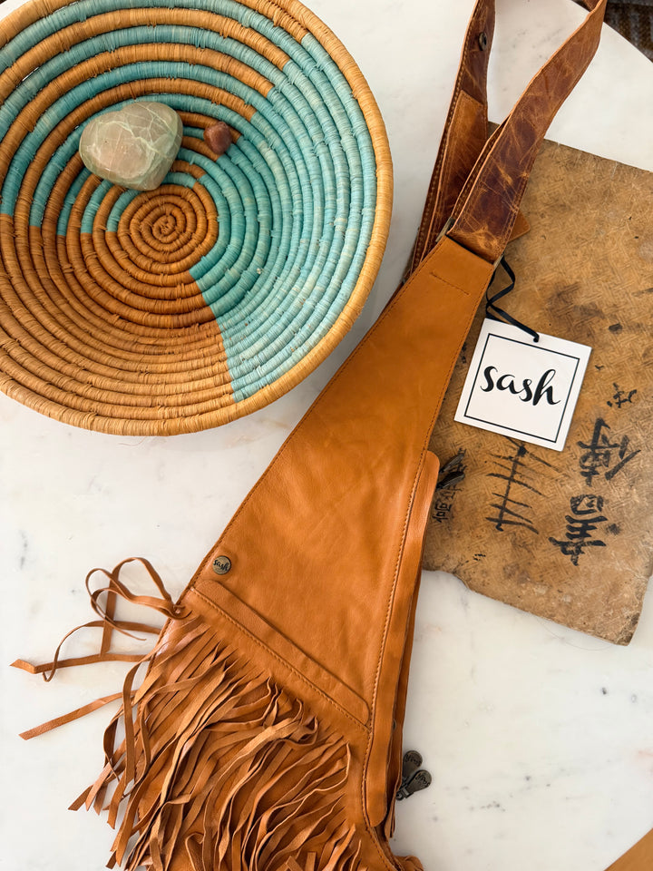 Amber Fringe w/ Honey Marble Strap