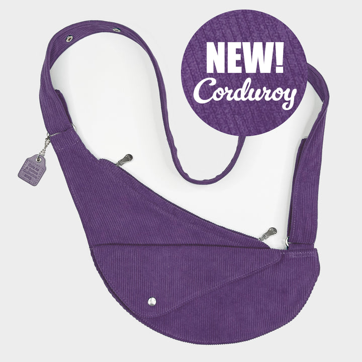 Purple Haze Corduroy Half Sash Bag
