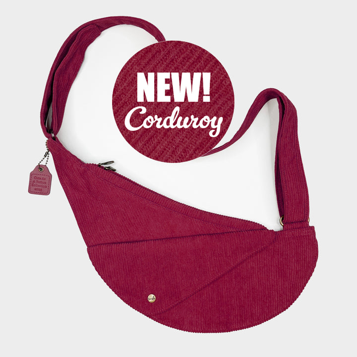 Mulled Wine Corduroy Half Sash Bag