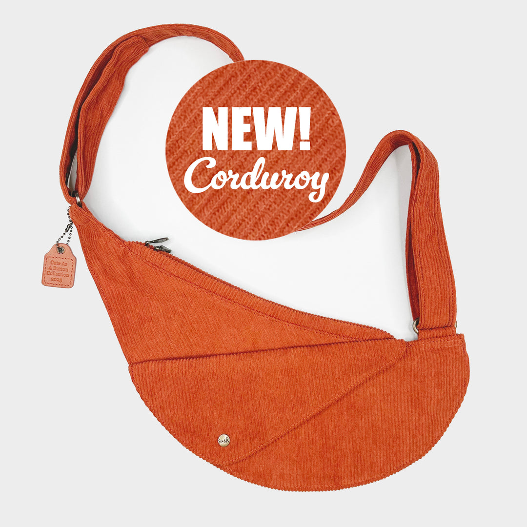 Pumpkin Pie Corduroy Half Sash Bag