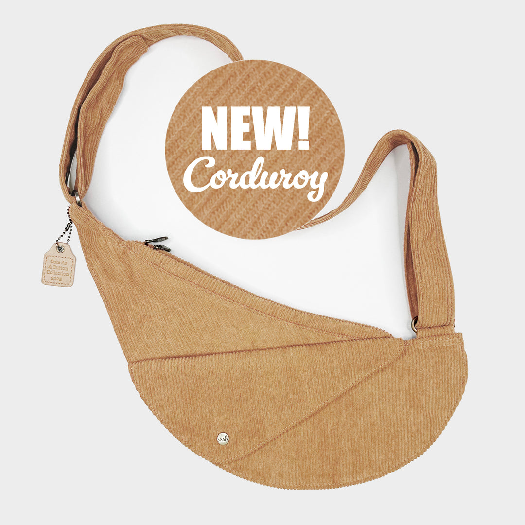Teddy Bear Corduroy Half Sash Bag